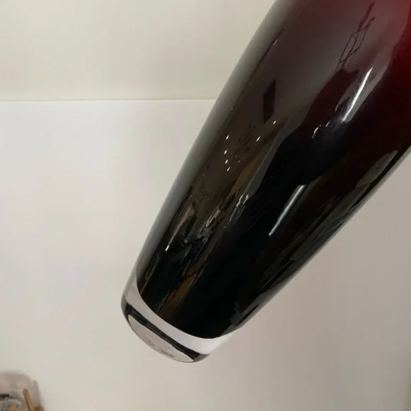 Cranberry red glass tall vase - Picture 3 of 4